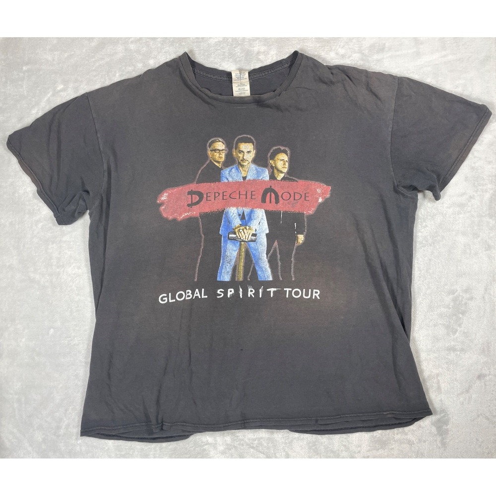 Depeche Mode T-Shirt 2XL Black Global Spirit Tour 2017 Concert Band Distressed